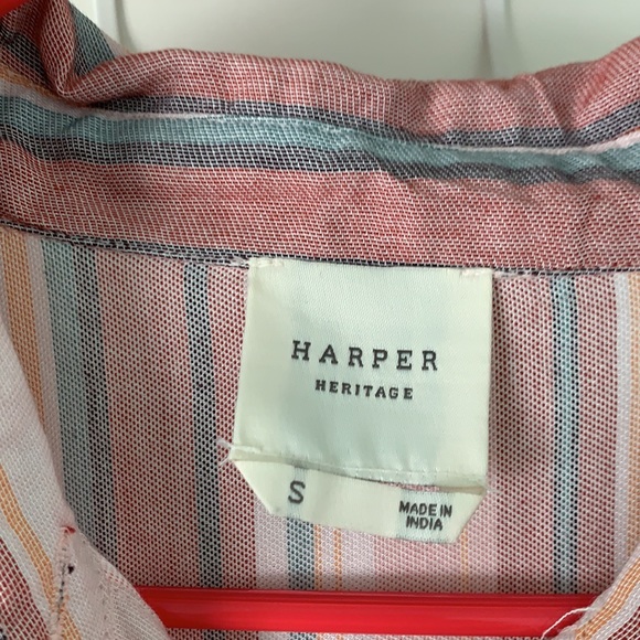 Small Striped Blouse pink/Blue/Orange/White - Picture 2 of 6